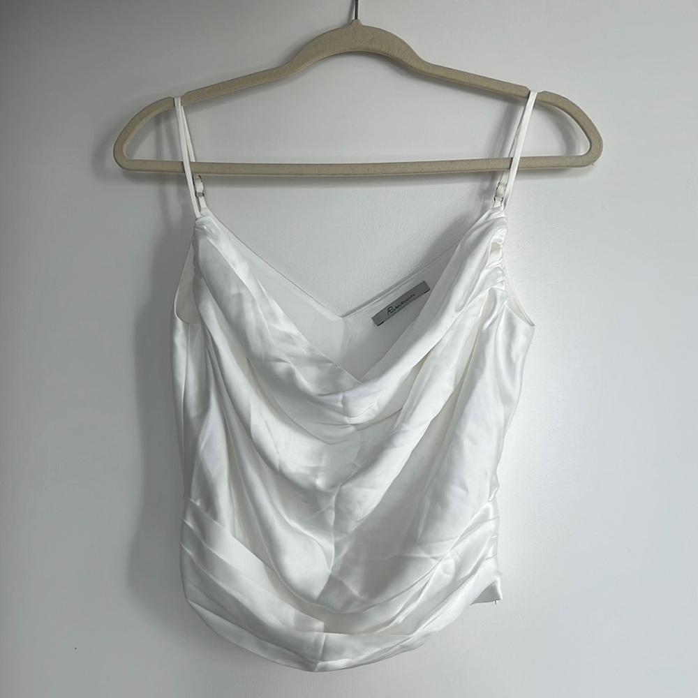 AEL STUDIO white Silk tank